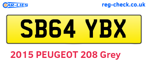 SB64YBX are the vehicle registration plates.