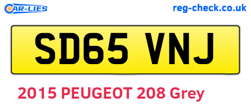 SD65VNJ are the vehicle registration plates.