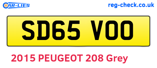 SD65VOO are the vehicle registration plates.