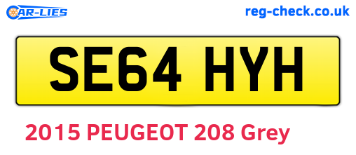 SE64HYH are the vehicle registration plates.