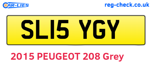 SL15YGY are the vehicle registration plates.