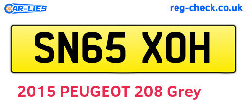 SN65XOH are the vehicle registration plates.
