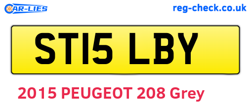 ST15LBY are the vehicle registration plates.