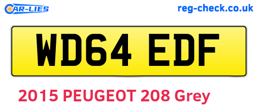 WD64EDF are the vehicle registration plates.