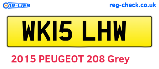WK15LHW are the vehicle registration plates.