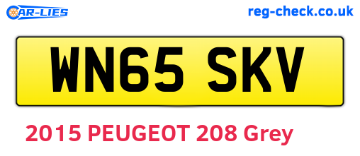 WN65SKV are the vehicle registration plates.
