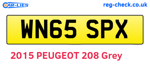 WN65SPX are the vehicle registration plates.
