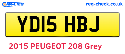 YD15HBJ are the vehicle registration plates.