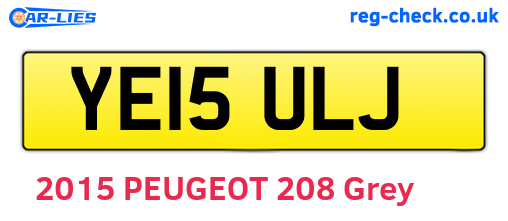 YE15ULJ are the vehicle registration plates.