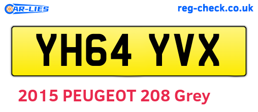 YH64YVX are the vehicle registration plates.