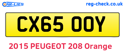CX65OOY are the vehicle registration plates.