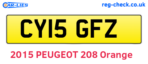 CY15GFZ are the vehicle registration plates.