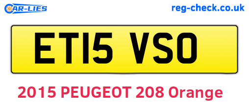 ET15VSO are the vehicle registration plates.