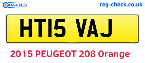 HT15VAJ are the vehicle registration plates.