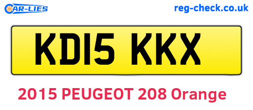 KD15KKX are the vehicle registration plates.