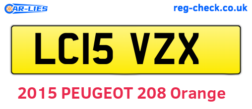 LC15VZX are the vehicle registration plates.