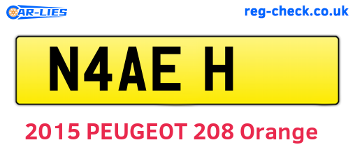 N4AEH are the vehicle registration plates.