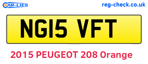 NG15VFT are the vehicle registration plates.