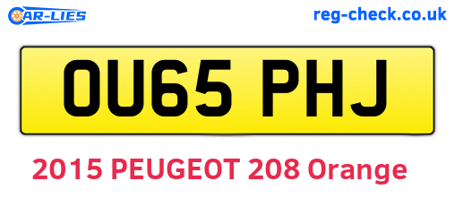 OU65PHJ are the vehicle registration plates.