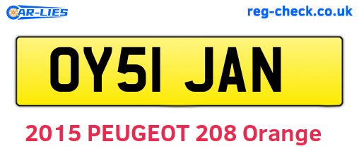 OY51JAN are the vehicle registration plates.
