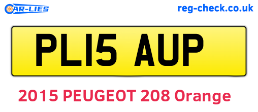 PL15AUP are the vehicle registration plates.