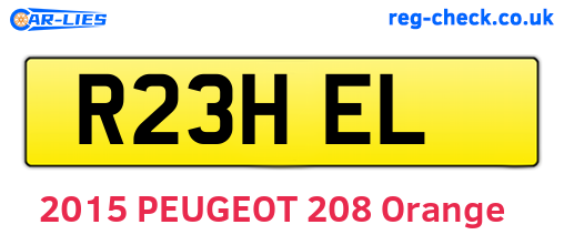 R23HEL are the vehicle registration plates.