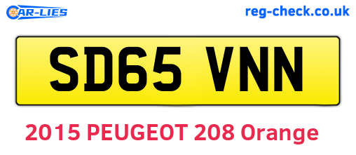 SD65VNN are the vehicle registration plates.