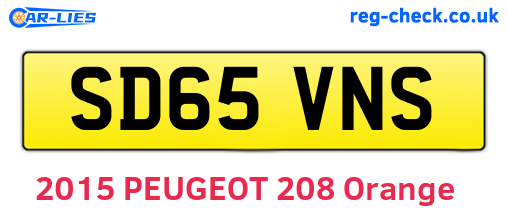 SD65VNS are the vehicle registration plates.