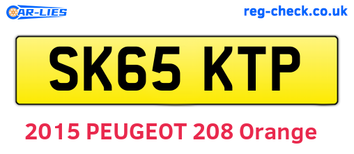 SK65KTP are the vehicle registration plates.