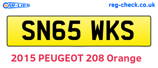 SN65WKS are the vehicle registration plates.