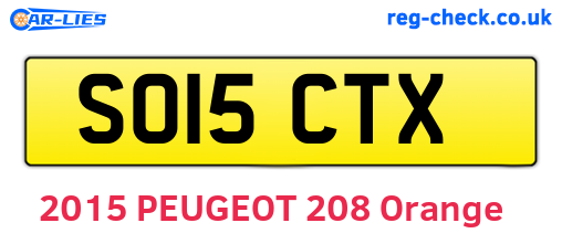 SO15CTX are the vehicle registration plates.
