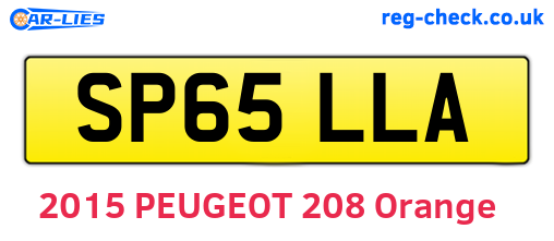 SP65LLA are the vehicle registration plates.