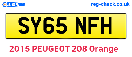 SY65NFH are the vehicle registration plates.