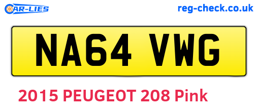 NA64VWG are the vehicle registration plates.