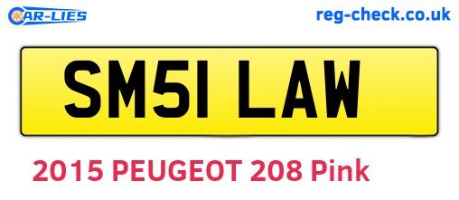 SM51LAW are the vehicle registration plates.