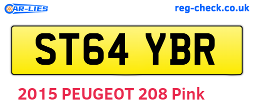 ST64YBR are the vehicle registration plates.