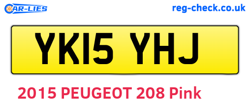 YK15YHJ are the vehicle registration plates.