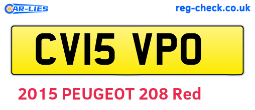 CV15VPO are the vehicle registration plates.