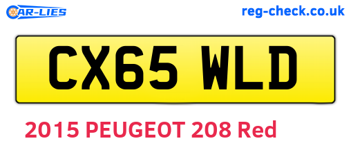 CX65WLD are the vehicle registration plates.