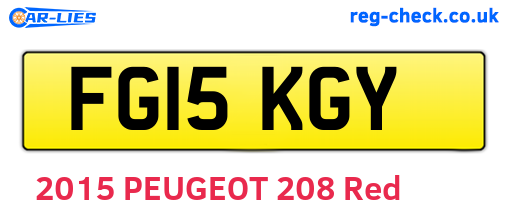 FG15KGY are the vehicle registration plates.