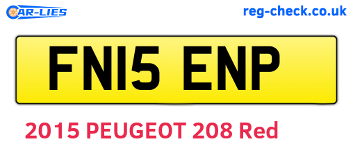 FN15ENP are the vehicle registration plates.