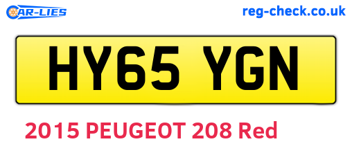 HY65YGN are the vehicle registration plates.