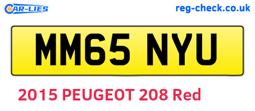 MM65NYU are the vehicle registration plates.