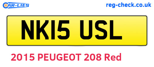NK15USL are the vehicle registration plates.