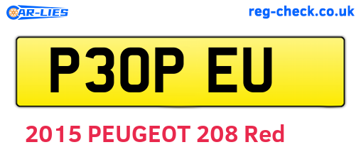 P30PEU are the vehicle registration plates.