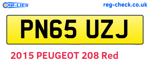 PN65UZJ are the vehicle registration plates.