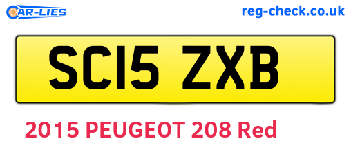 SC15ZXB are the vehicle registration plates.