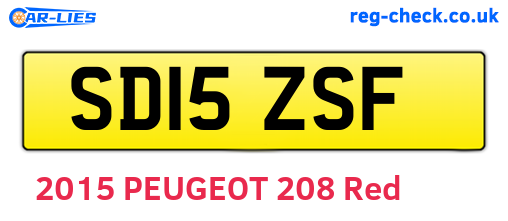SD15ZSF are the vehicle registration plates.