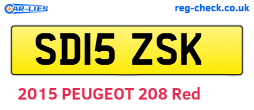 SD15ZSK are the vehicle registration plates.