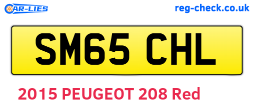 SM65CHL are the vehicle registration plates.